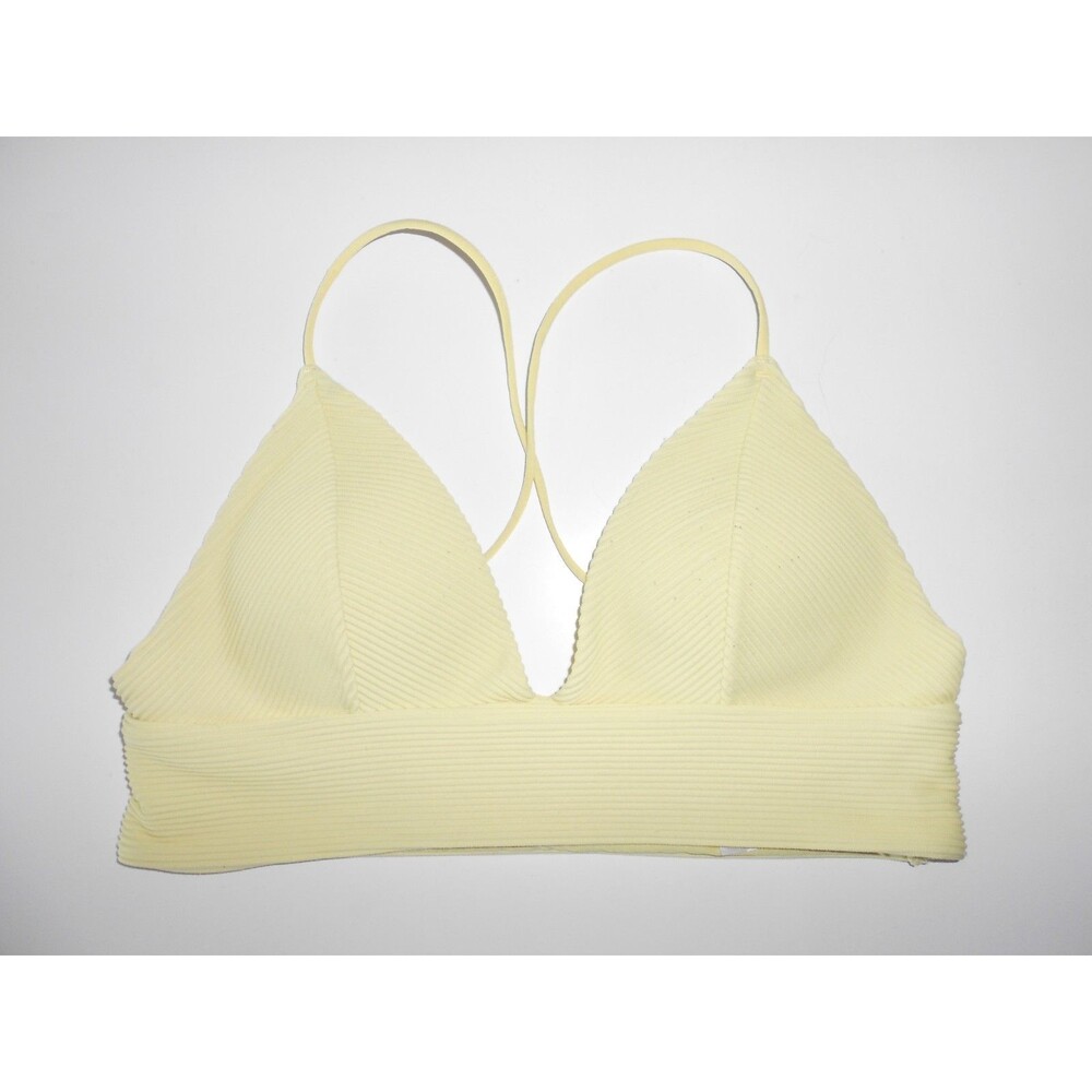 H&M Women’s Light Yellow Push-Up Bikini Top - Size 6